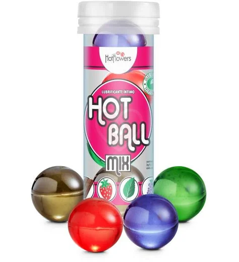 Масляный лубрикант в форме шарика Hot Ball Mix 4 вкуса фото 1