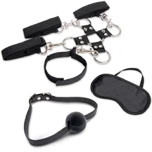 Набор для фиксации из 5 предметов Hogtie Ball Gag Kit черный