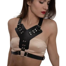 Фиксация с трехсторонней накладкой на груди Crazy Handmade черная