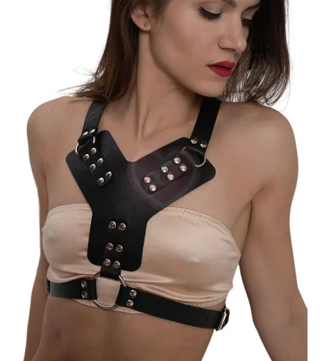 Фиксация с трехсторонней накладкой на груди Crazy Handmade черная фото 1