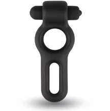 Двойное эрекционное кольцо с вибрацией Velv'Or Rooster Drake черное