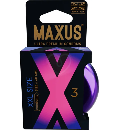 Набор увеличенных презервативов Maxus XXL 3 шт с кейсом фото 1