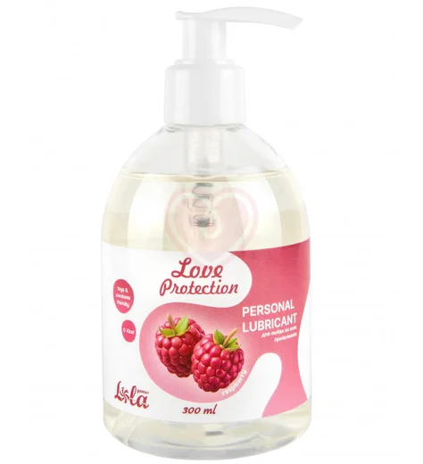 Ароматизированный лубрикант Love Protection Raspberry 300 мл малина фото 1