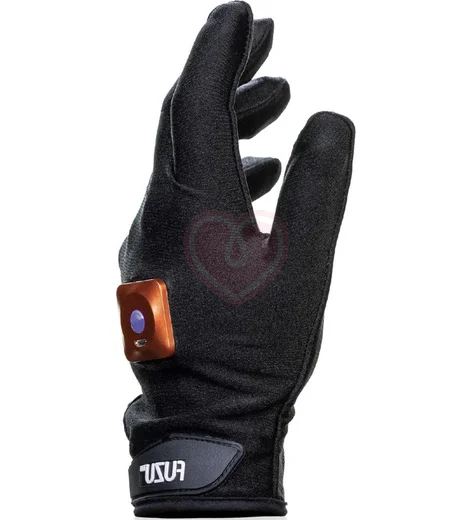 Левая массажная перчатка с вибрацией Fuzu Vibrating Massage Glove M чёрная фото 1