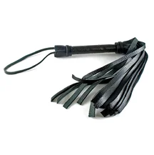 Кожаная плётка Sitabella 40 см чёрная