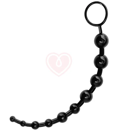 Анальная цепочка Toyfa Black&Red 30 см чёрная фото 1