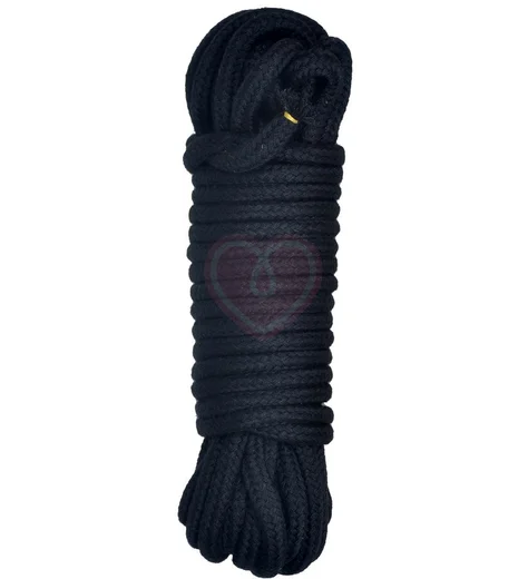 Хлопковая верёвка Shibari Bondage для связывания Шибари 10м чёрная фото 1
