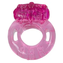 Эластичное виброкольцо One time розовое