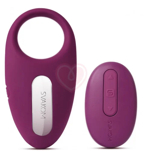 Эрекционное кольцо с вибрацией и пультом Svakom Winni фиолетовое фото 1