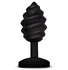 Рельефная анальная пробка с вибрацией Gvibe Gplug Twist чёрная фото 1