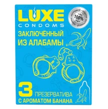 Ароматизированные презервативы Luxe Заключённый из Алабамы банан 3 шт