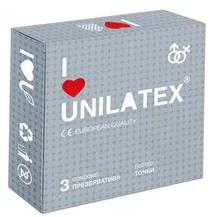 Рельефные точечные презервативы Unilatex Dotted 3 шт
