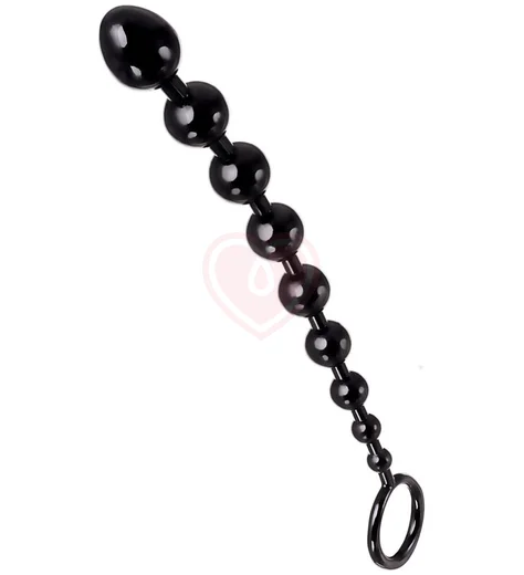 Анальная цепочка с кольцом Toyfa A-toys М чёрная фото 2