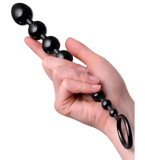 Анальная цепочка с кольцом Toyfa A-toys М чёрная фото 3