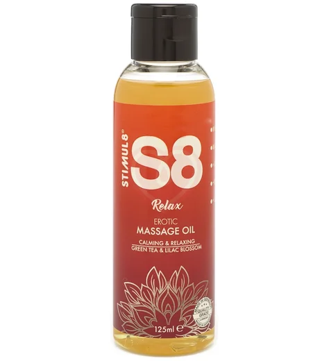 Массажное масло Stimul8 Relax Зелёный чай и сирень 125 мл фото 1
