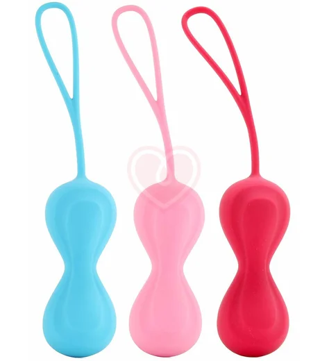 Набор из 3 вагинальных шариков со смещённым центром Satisfyer Balls Vibration фото 1