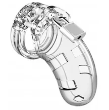 Мужской пояс верности Shots Man Cage Model 01 прозрачный 9 см