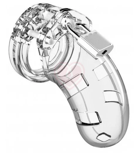 Мужской пояс верности Shots Man Cage Model 01 прозрачный 9 см фото 1