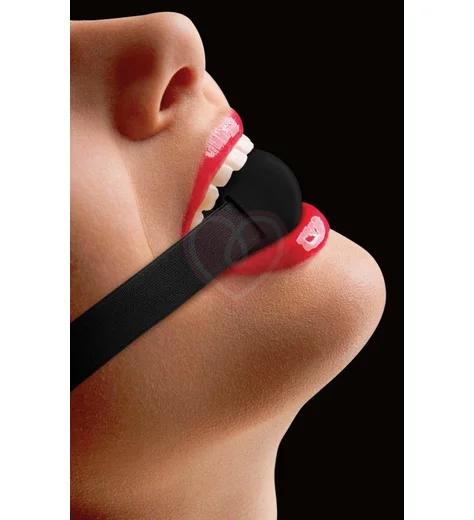 Кляп-шарик на эластичном ремешке Ouch! Elastic Ball Gag чёрный фото 3
