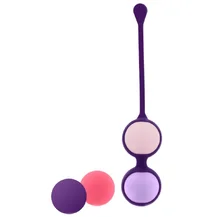 Набор из 4 вагинальных шариков Rianne S Pussy Playballs с розовой косметичкой
