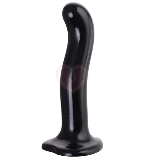 Фаллоимитатор с изгибом и присоской Strap-on-me S чёрный 16,5 см фото 1