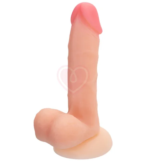 Релистичный фаллоимитатор с присоской RealStick Silicone Chris H 12,5 см фото 1