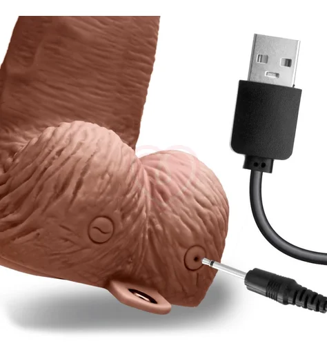 Фаллопротез Lux Fetish с вибрацией коричневый 15 см фото 4