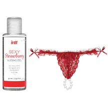 Набор Intt с гелем и бусинами Sliding Gel Strawberry красный