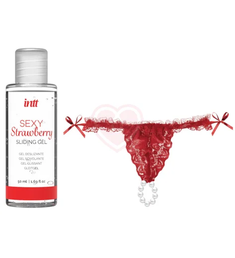 Набор Intt с гелем и бусинами Sliding Gel Strawberry красный фото 1