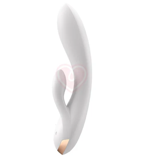 Вибратор Satisfyer Double Flex с двумя клиторальными кончиками белый фото 2
