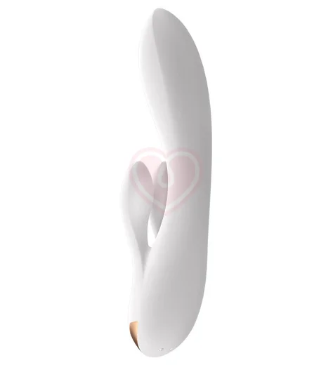 Вибратор Satisfyer Double Flex с двумя клиторальными кончиками белый фото 3