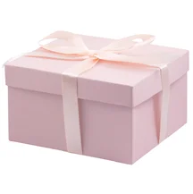 Подарочная коробка Пудра 15х15 см нежно-розовая