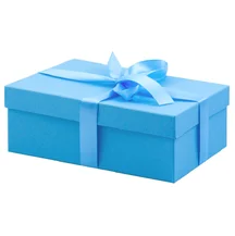 Подарочная коробка 23х15 см нежно-голубая