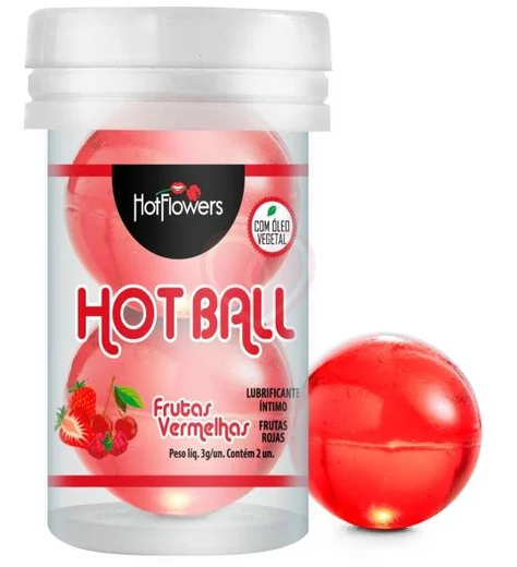 Масляный лубрикант в шариках Hot Ball Aromatic Красные ягоды фото 1