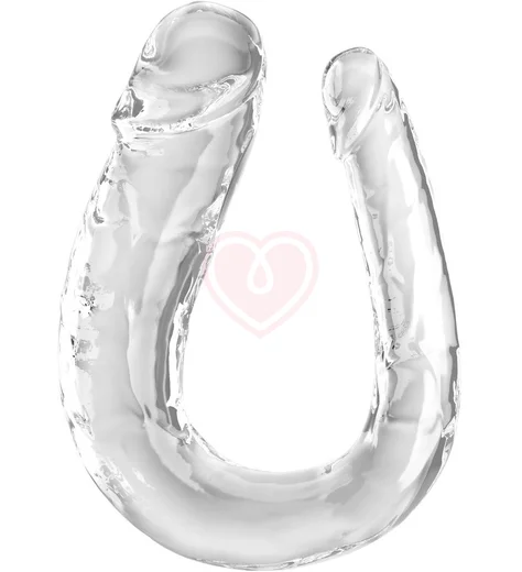 Двухсторонний фаллоимитатор King Cock Clear Double Trouble Large прозрачный фото 1