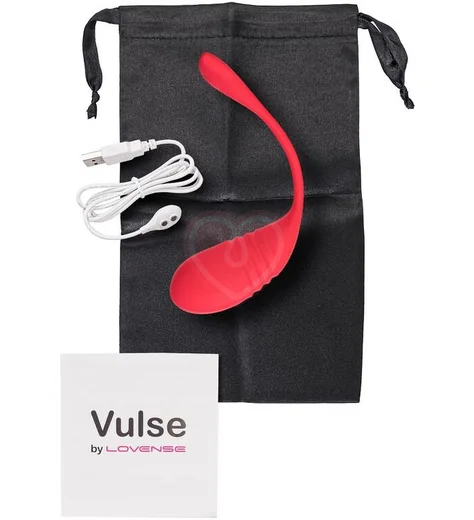 Виброяйцо с фрикциями и управлением со смартфона Vulse Lovense красное фото 5