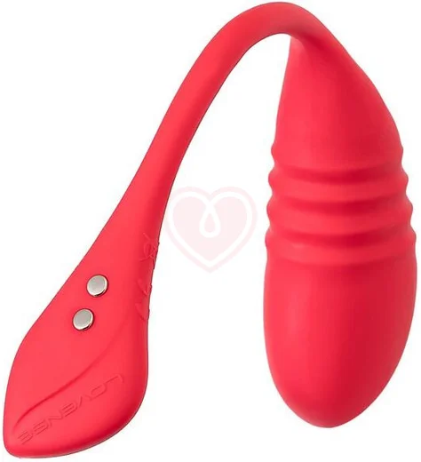 Виброяйцо с фрикциями и управлением со смартфона Vulse Lovense красное фото 10