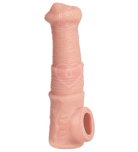 Насадка с крупной головкой с отверстием для мошонки Kokos Cock Sleeve CS011-M фото 1