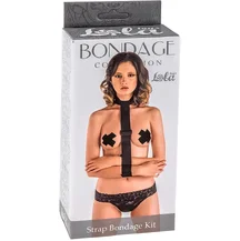 Ошейник с наручниками Bondage Collections Strap Bondage Kit One Size черный