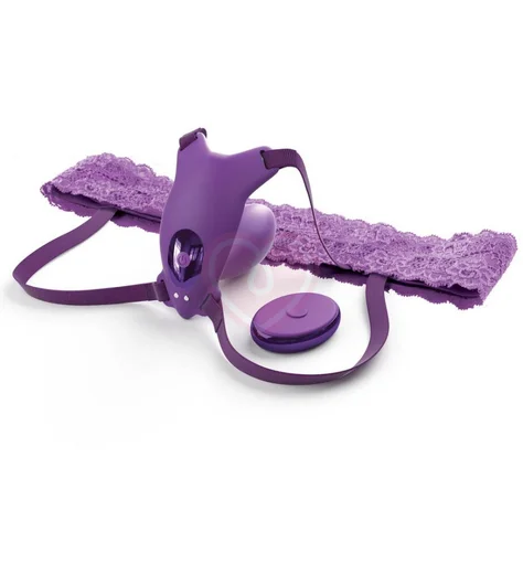 Вибратор-бабочка с кружевным поясом и пультом Ultimate G-spot Butterfly фиолетовая фото 1