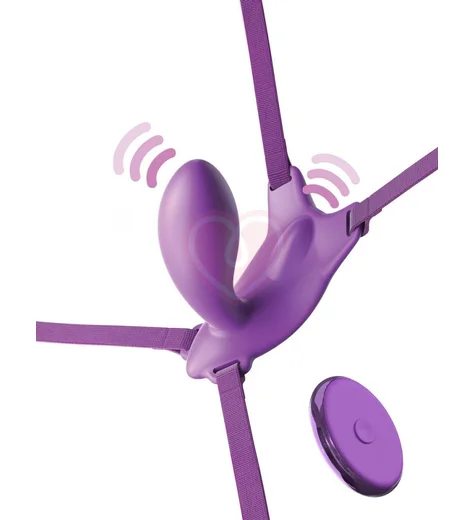 Вибратор-бабочка с кружевным поясом и пультом Ultimate G-spot Butterfly фиолетовая фото 4