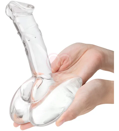 Стеклянный фаллоимитатор на подставке Rideable Standing Glass Cock With Stability Base фото 6