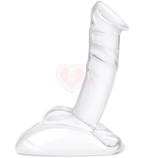 Стеклянный фаллоимитатор на подставке Rideable Standing Glass Cock With Stability Base фото 7