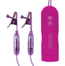 Виброзажимы для сосков с пультом Remote Control Vibrating Nipple Clips розовые