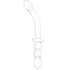 Стеклянный двусторонний фаллоимитатор Girthy Ribbed G-Spot Glass прозрачный фото 1