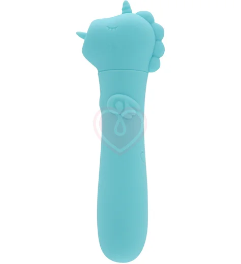 Вибропуля Unihorn Usb Mount'n Peak со стимуляцией язычком голубая фото 1