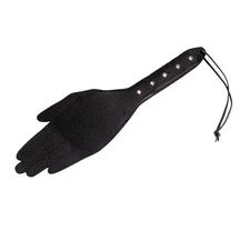 Шлёпалка Sitabella кожаная в форме ладони чёрная