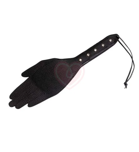 Шлёпалка Sitabella кожаная в форме ладони чёрная фото 1