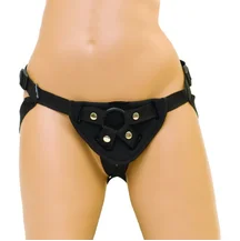 Неопреновый пояс для страпона Strap On Harness Black чёрный