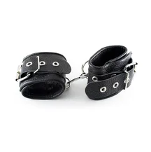 Наручники кожаные на 1 ремешке Sitabella чёрные